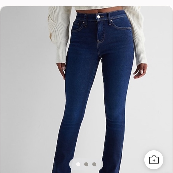 Express Women's skyscraper mid rise Blue Jeans - Picture 1 of 4